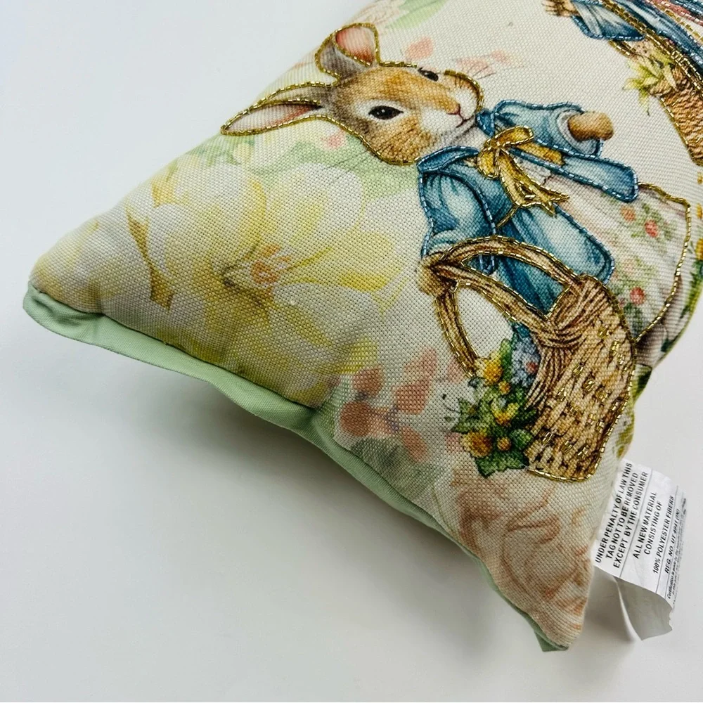 Easter Rabbits Accent Pillow